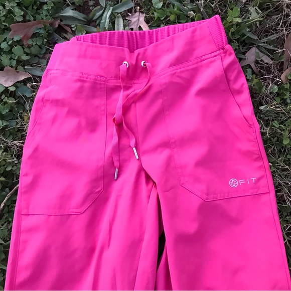 FIT WOMENS PINK SCRUB PANTS XS SIZE - Picture 4 of 6